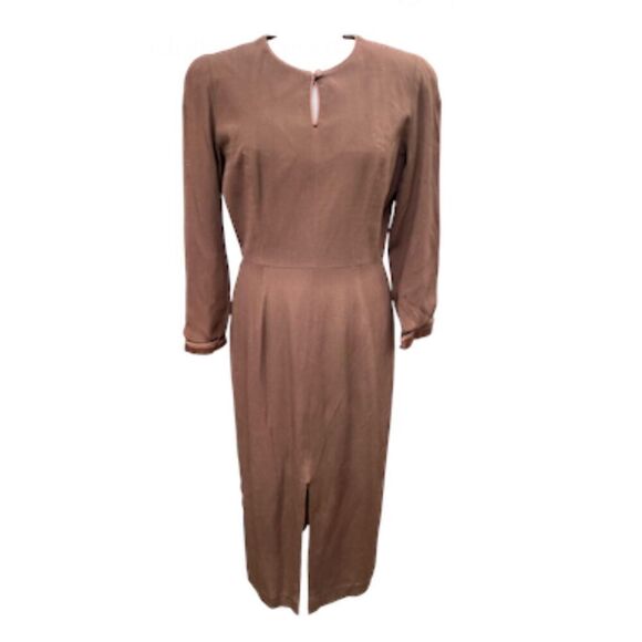 Vintage Ann Tobias Midi Dress Sz. 10 Y2K, 1990’s Long Sleeve,  Back Zip - Picture 1 of 7